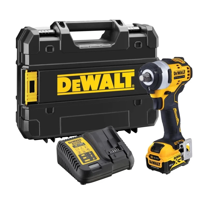 DeWALT Cordless 12V Brushless 1/2 in Impact Wrench 500Nm Torque, 5 Ah Battery DCF901P1-GB