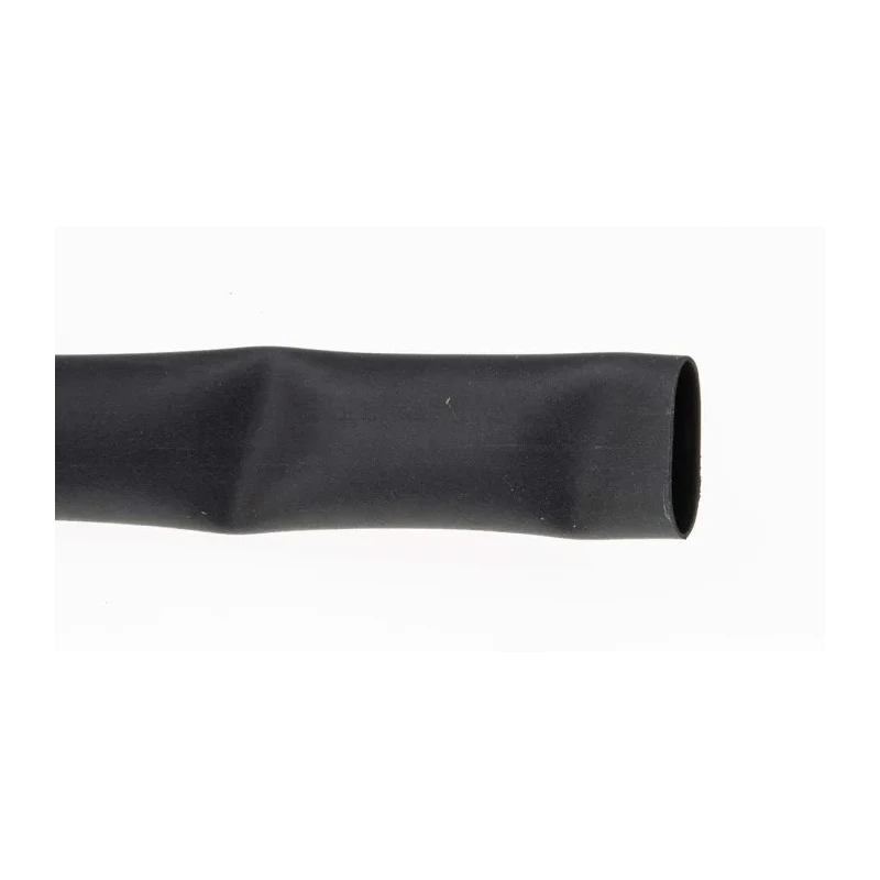 TE Connectivity Black Polyolefin Heat Shrink Tubing, 7.1 mm Sleeve Diameter x 8 m Length, 2:1 Shrink Ratio VFRS-1/4-0