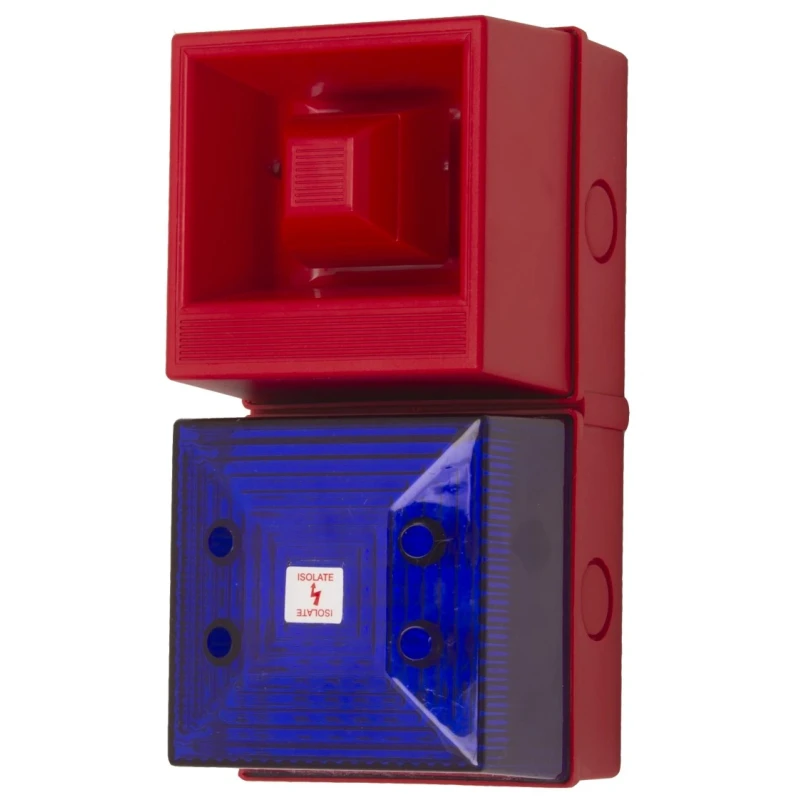 Clifford & Snell Blue Beacon-Sounder Combination YL40 Series, 24V DC, 108dB, IP65, Electronic Sounder, LED Strobe 245184