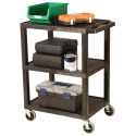 RS PRO 3-Shelf Polyethylene Rubber Trolley, 670 mm Length, 150 kg Load Capacity, 460 mm Width, Model 225-5971