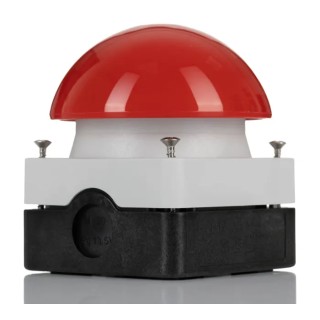 Eaton FAK Series Push Button Switch, Momentary, Spring Return, Panel Mount, SPDT, Red Actuator, IP69K, 6A 229746 FAK-R/KC11/I