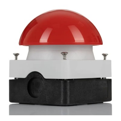 Eaton FAK Series Push Button Switch, Momentary, Spring Return, Panel Mount, SPDT, Red Actuator, IP69K, 6A 229746 FAK-R/KC11/I