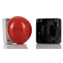 Eaton FAK Series Push Button Switch, Momentary, Spring Return, Panel Mount, SPDT, Red Actuator, IP69K, 6A 229746 FAK-R/KC11/I