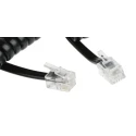 Decelect Male RJ9 to Male Telephone Extension Cable Black Sheath 1.5 m CP162446N