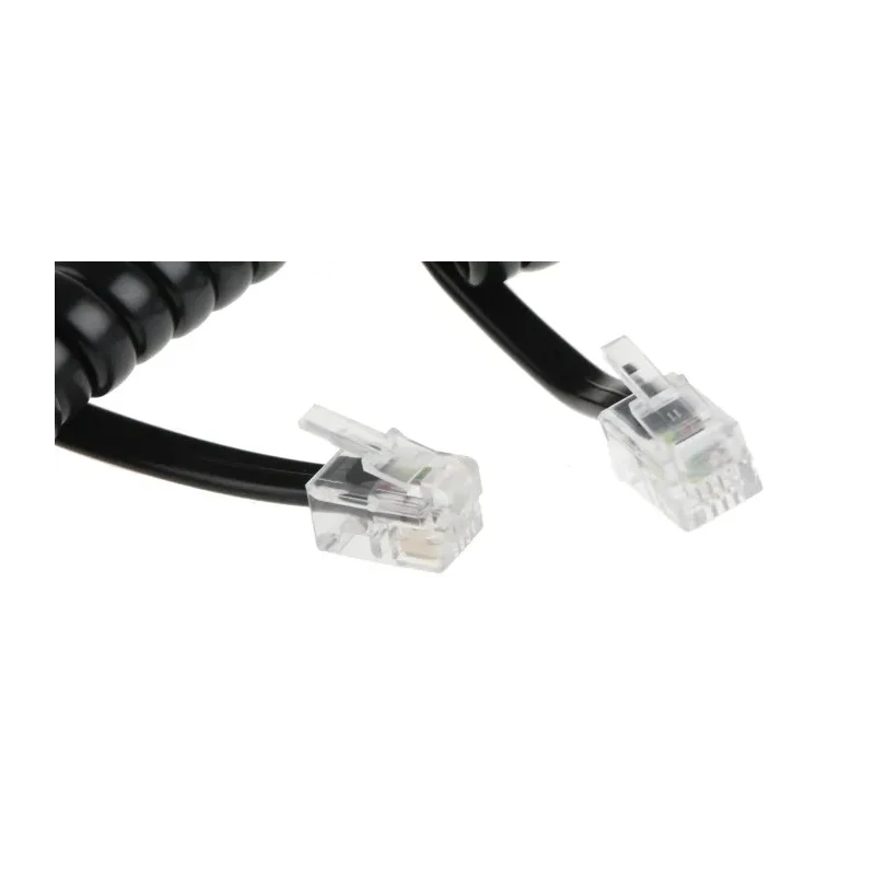 Decelect Male RJ9 to Male Telephone Extension Cable Black Sheath 1.5 m CP162446N