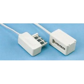 Decelect Male Female Telephone Extension Cable White PVC Jacket 10m RA230062