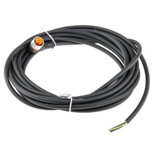 Lumberg Automation Female 5 way Right Angle to Free End Sensor Actuator Cable, 5 m RKWT 5-87/5M