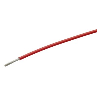 TE Connectivity FlexLite Series Red Hook Up Wire, 23 AWG, 19/0.127 mm core strands, 100 m length, Ethylene FLHTC0311-0.25-2