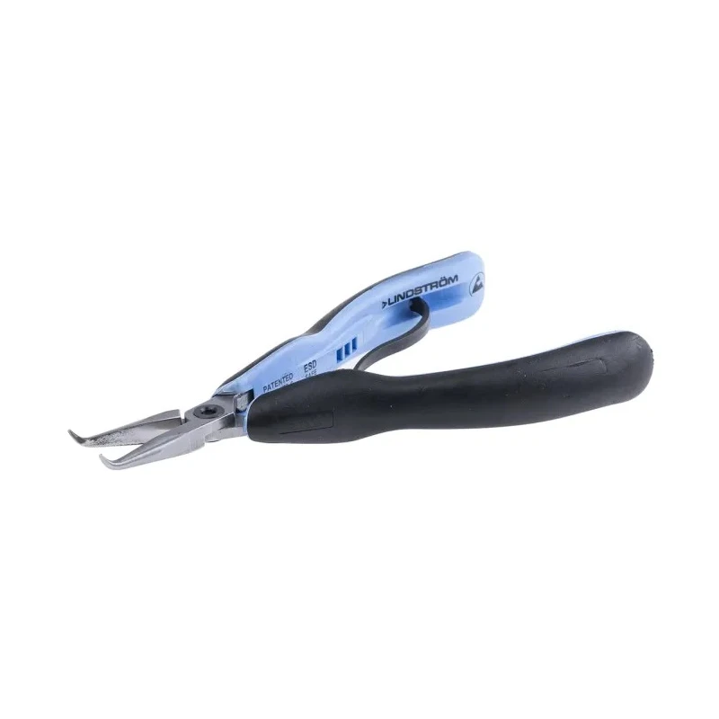 Lindstrom Long Nose Plier Bent Nose, 155.5mm Overall Length, 29mm Jaw Width, ESD Safe RX 7892