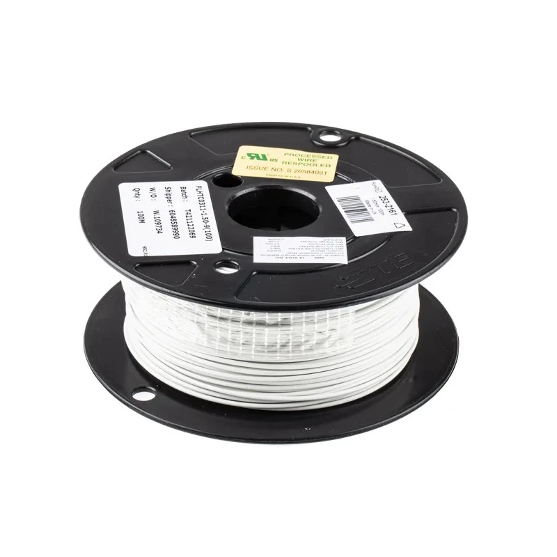 TE Connectivity FlexLite Series White High Temperature Wire 19/0.32 mm Ethylene Tetrafluoroethylene Jacket FLHTC0311-1.50-9