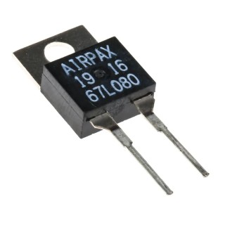 Airpax Bi-Metallic Thermostat 130°C Maximum NC Automatic Reset PCB Terminal 1A 67L080