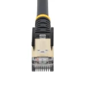 StarTech.com Cat6a Ethernet Cable Shielded Screened, 7.5 m Length, Black PVC Jacket CAT6a