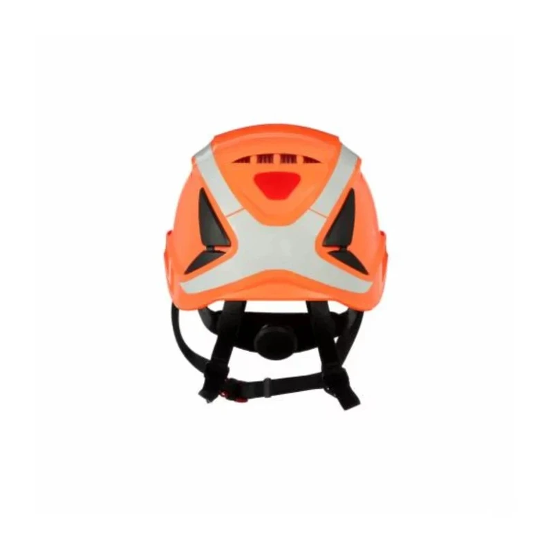 3M Orange Safety Helmet with Chin Strap Included, Ventilated, Adjustable for Industrial Use 7100175098