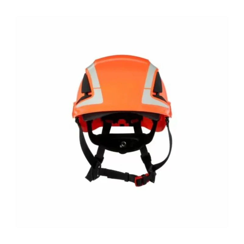 3M Orange Safety Helmet with Chin Strap Included, Ventilated, Adjustable for Industrial Use 7100175098