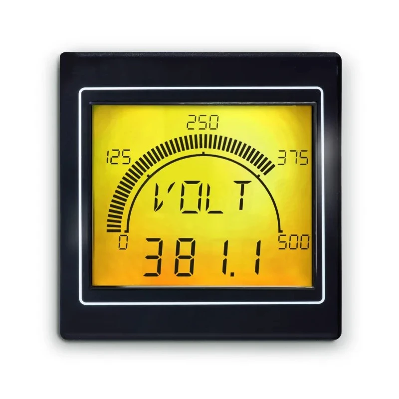 Trumeter APM LCD Digital Panel Multifunction Meter for Frequency, Power, Voltage, Current, 68 mm x 68 mm APM-MAX-M21-PL-4R