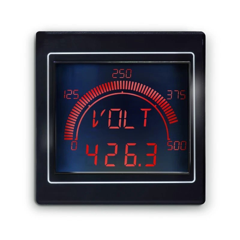Trumeter APM LCD Multi-Function Panel Meter for Current, Voltage, Frequency, Power, 68mm x 68mm Cutout APM-MAX-M23-NL-4R