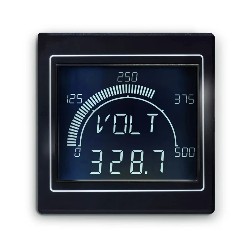 Trumeter APM LCD Multi-Function Panel Meter for Current, Voltage, Frequency, Power, 68mm x 68mm Cutout APM-MAX-M23-NL-4R