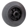 Guitel Hervieu Black Rubber Trolley Wheel 160mm Diameter 41mm Width Load Capacity 150kg Plain Bore 253-5429