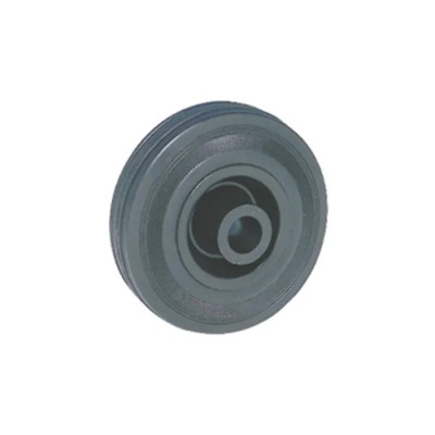 Guitel Hervieu Black Rubber Trolley Wheel 100mm Diameter 35mm Width 100kg Load Capacity 51001210