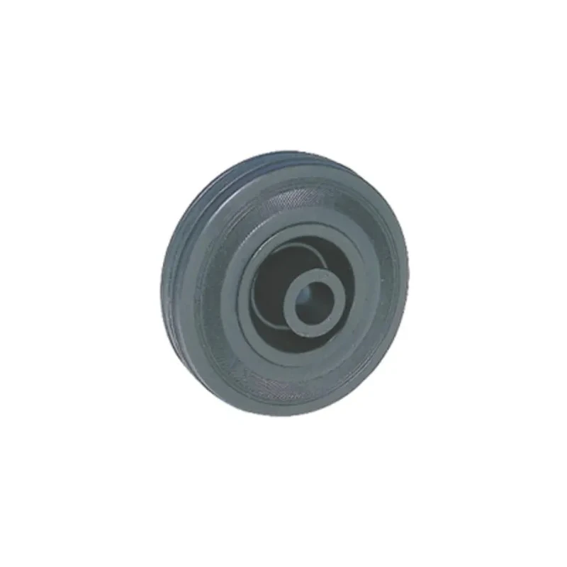 Guitel Hervieu Black Rubber Trolley Wheel 100mm Diameter 35mm Width 100kg Load Capacity 51001210