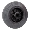 Guitel Hervieu Black Rubber Trolley Wheel 175 kg Load Capacity, 160mm Diameter, 41mm Width, Model 1801020