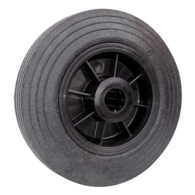 Guitel Hervieu Black Rubber Trolley Wheel 175 kg Load Capacity, 160mm Diameter, 41mm Width, Model 1801020