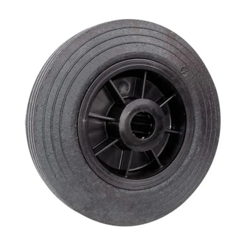 Guitel Hervieu Black Rubber Trolley Wheel 175 kg Load Capacity, 160mm Diameter, 41mm Width, Model 1801020