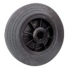 Guitel Hervieu Black Rubber Trolley Wheel 175 kg Load Capacity, 160mm Diameter, 41mm Width, Model 1801020