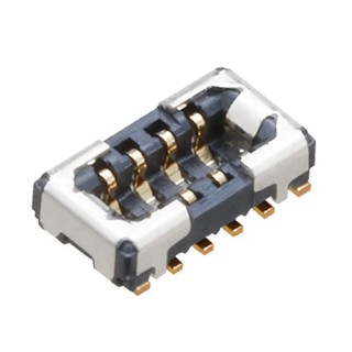 Panasonic AXF Series Horizontal Surface PCB Socket, 4-Contact, 1 Row, 0.35 mm Pitch, 3A, 30V, Liquid Crystal AXF5K0412A