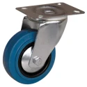 Guitel Hervieu Swivel Castor, 150 kg Load Capacity, 100 mm Rubber Wheel, Pressed Steel Frame, Model 1277221
