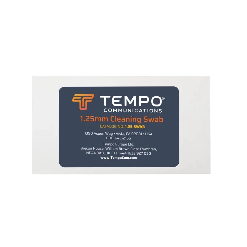 Tempo Fibre Optic Cleaning Swab 1.25 mm Pack of 100 for Fibre Optics Cleaning 1.25 SWAB