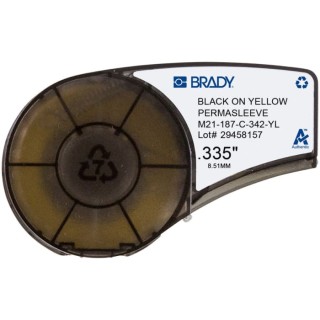 Brady R4300 Heat Shrink Cable Marker Black on Yellow 3.8mm Max Cable Diameter 1.6mm Min Cable Diameter M21-187-C-342-YL