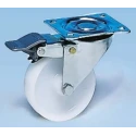 Guitel Hervieu Braked Swivel Castor 100 kg Capacity 100 mm Polychoc Wheel 12750405