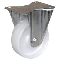 Guitel Hervieu Fixed Polypropylene Castor Wheel, 100 mm Diameter, 100 kg Load Capacity, Bright Zinc Plated Pressed 5080405