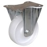 Guitel Hervieu Fixed Polypropylene Castor Wheel, 100 mm Diameter, 100 kg Load Capacity, Bright Zinc Plated Pressed 5080405