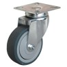 Guitel Hervieu Swivel Castor 60 kg Load Capacity 75 mm Rubber Wheel Bright Zinc Plated Frame 366702