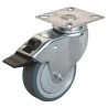 Guitel Hervieu Braked Swivel Castor 40 kg Load Capacity 50 mm Rubber Wheel 366522