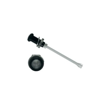Bivar Rigid LED Light Pipe Panel Mount 1-Way Vertical 6 mm Lens Clear Black RHD-1410-F6PZ67PR