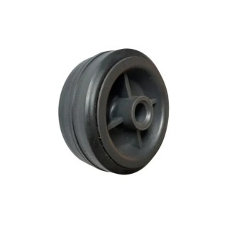 Guitel Hervieu Black Rubber Trolley Wheel 80 mm Diameter 35 mm Width 80 kg Load Capacity 50801200