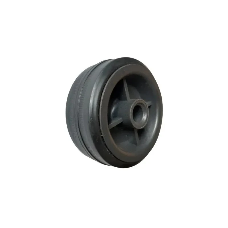 Guitel Hervieu Black Rubber Trolley Wheel 80 mm Diameter 35 mm Width 80 kg Load Capacity 50801200