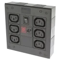 Bulgin 10A 250V AC 6 Gang Socket Bar with 2m Cable IEC C13 Fused PXD701/061/10/1