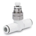 SMC AS100 Series Speed Controller Pneumatic Function Fitting Steel Material, Max Pressure 1 Mpa 