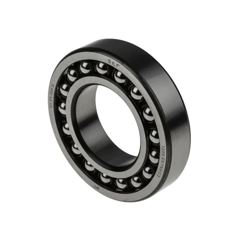 SKF Self-Aligning Ball Bearing 45 mm Inside Diameter 85 mm Outside Diameter Open 2 Row Cage Non-Metallic Steel 1209 EKTN9/C3
