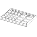 Facom Drawer Unit with 27 Drawers, 200 mm Height, Galvanised Metal Sheet, Wall Mount 2930.C2