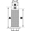 Guitel Hervieu Stem Fitting Plug Cast Iron Length 23 mm 958232