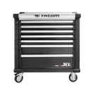 Facom 7 Drawer Wheeled Roller Cabinet Tool Chest Black 1m x 575mm x 1m JET.7NM4APF