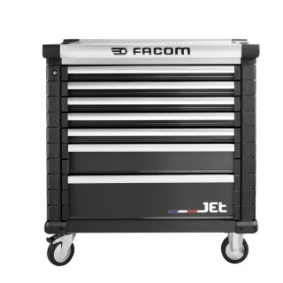 Facom 7 Drawer Wheeled Roller Cabinet Tool Chest Black 1m x 575mm x 1m JET.7NM4APF