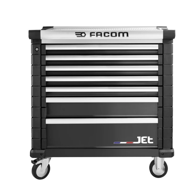 Facom 7 Drawer Wheeled Roller Cabinet Tool Chest Black 1m x 575mm x 1m JET.7NM4APF