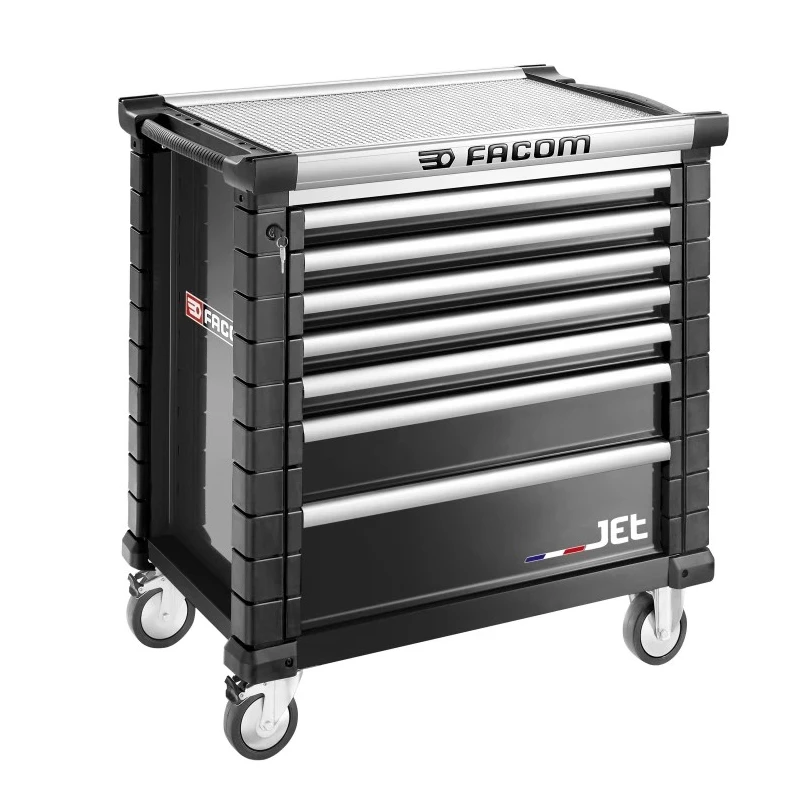 Facom 7 Drawer Wheeled Roller Cabinet Tool Chest Black 1m x 575mm x 1m JET.7NM4APF