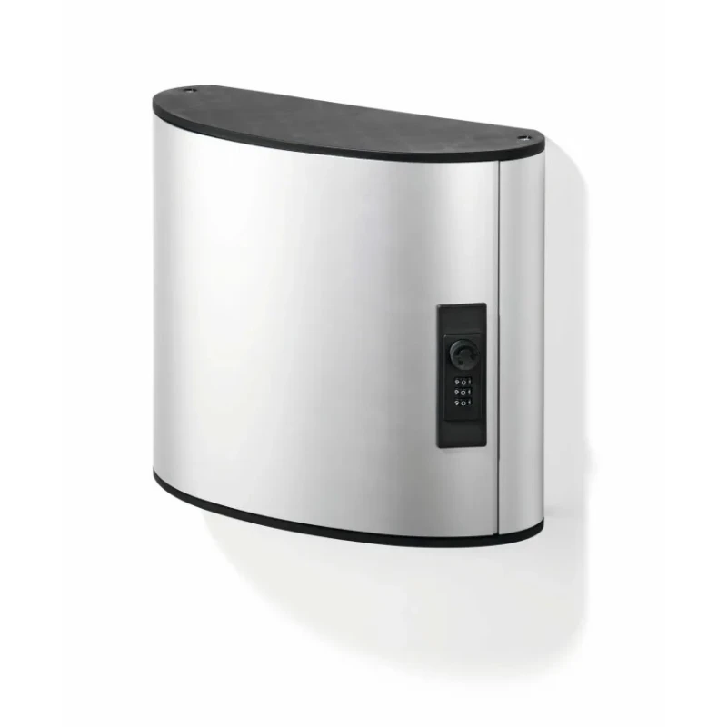 Durable Silver Aluminium Wall-mounted Key Cabinet 54 Key Clips Capacity 197723